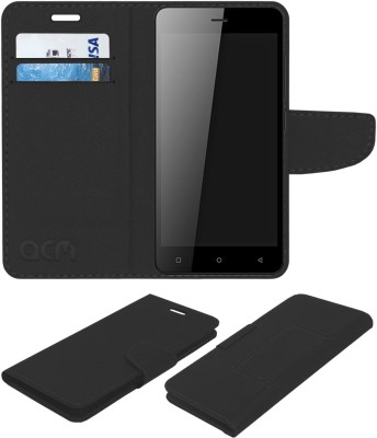 ACM Flip Cover for Gionee Pioneer P5w(Black, Cases with Holder, Pack of: 1)