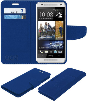 ACM Flip Cover for Htc One Mini M4(Blue, Cases with Holder, Pack of: 1)