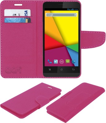 ACM Flip Cover for Karbonn Titanium S5 Ultra(Pink, Cases with Holder, Pack of: 1)