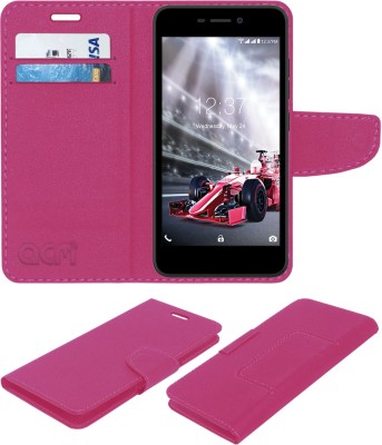 ACM Flip Cover for Intex Aqua Zenith 4g(Pink, Cases with Holder, Pack of: 1)