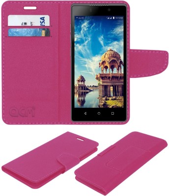 ACM Flip Cover for Lyf C459(Pink, Cases with Holder, Pack of: 1)