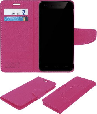 ACM Flip Cover for Micromax Canvas Hue 2 A316(Pink, Cases with Holder, Pack of: 1)