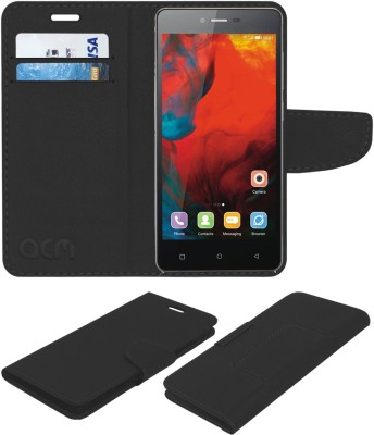ACM Flip Cover for Gionee F103(Black, Cases with Holder, Pack of: 1)