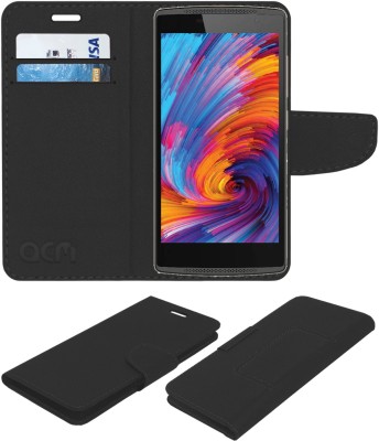 ACM Flip Cover for Intex Cloud Jewel 4g(Black, Cases with Holder, Pack of: 1)