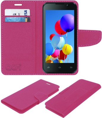 ACM Flip Cover for Intex Aqua Y2 Pro(Pink, Cases with Holder, Pack of: 1)