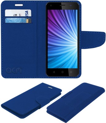 ACM Flip Cover for Ziox Quiq Flash 4g(Blue, Cases with Holder, Pack of: 1)