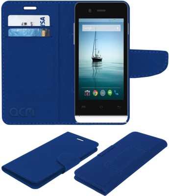 ACM Flip Cover for Lava Flair E2(Blue, Cases with Holder, Pack of: 1)