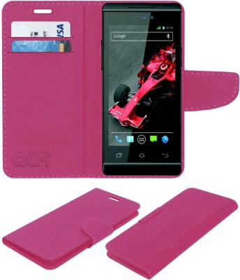 ACM Flip Cover for Lava Xolo A500s Ips(Pink, Cases with Holder, Pack of: 1)