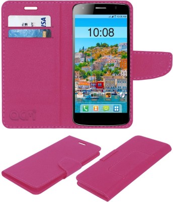 ACM Flip Cover for Intex Aqua Star 2 Hd(Pink, Cases with Holder, Pack of: 1)