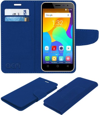 ACM Flip Cover for Micromax Spark Vdeo 4g Q415(Blue, Cases with Holder, Pack of: 1)