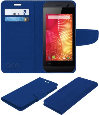 ACM Flip Cover for Lava Iris 300 Style(Blue, Cases with Holder, Pack of: 1)
