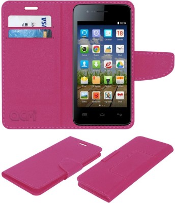 ACM Flip Cover for Micromax Bolt A067(Pink, Cases with Holder, Pack of: 1)