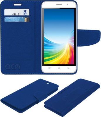 ACM Flip Cover for Intex Cloud 4g Smart(Blue, Cases with Holder, Pack of: 1)