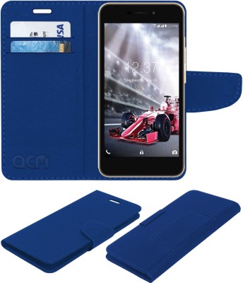 ACM Flip Cover for Intex Aqua Zenith - 4g(Blue, Cases with Holder, Pack of: 1)