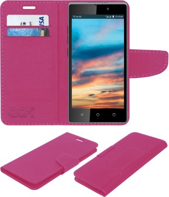 ACM Flip Cover for LYF Wind 7i(Pink, Cases with Holder, Pack of: 1)