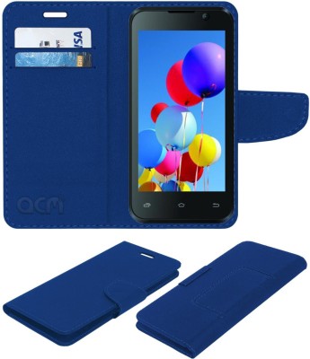 ACM Flip Cover for Intex Aqua Y2 Pro(Blue, Cases with Holder, Pack of: 1)
