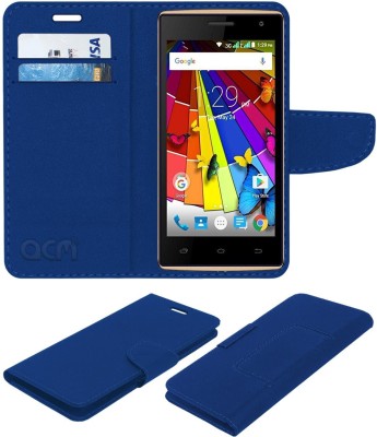 ACM Flip Cover for Spice Xlife M44q(Blue, Cases with Holder, Pack of: 1)
