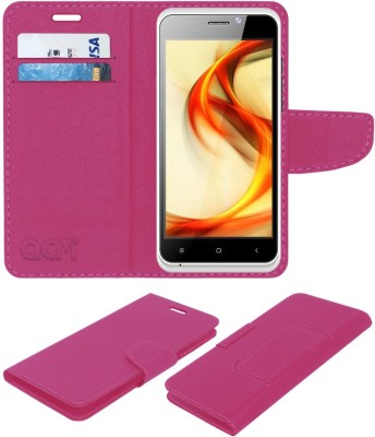 ACM Flip Cover for Swipe Konnect Me(Pink, Cases with Holder, Pack of: 1)