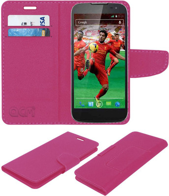 ACM Flip Cover for Xolo Q2500(Pink, Cases with Holder, Pack of: 1)