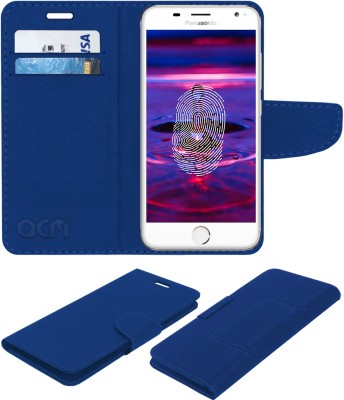 ACM Flip Cover for Panasonic Eluga Prim 4g(Blue, Cases with Holder, Pack of: 1)