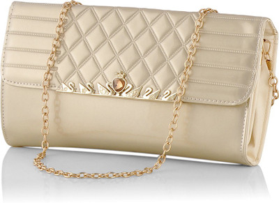 

Eyeslanguage Casual Gold Clutch