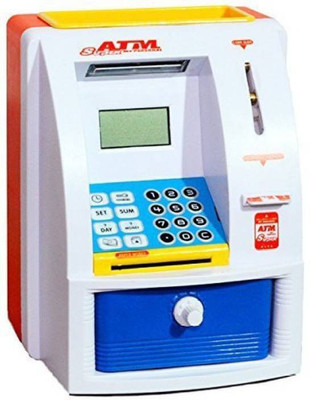 

Bubble Hut Personal ATM Machine Toy For Kids - Educational Best Gift Coin Bank(Multicolor)