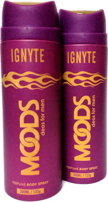 

Moods IGNYTE Perfume Body Spray - For Men(400 ml, Pack of 2)