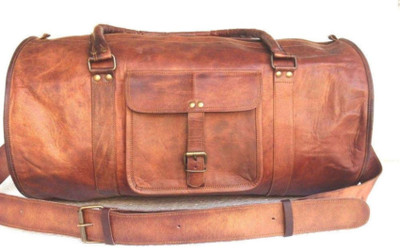 

Handcrafted exports 30 inch/76 cm Travel Duffel Bag Duffel Strolley Bag(Brown)