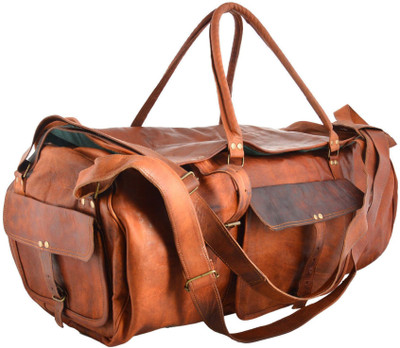 

Handcrafted exports 18 inch/46 cm Travel Duffel Bag Travel Duffel Bag(Brown)