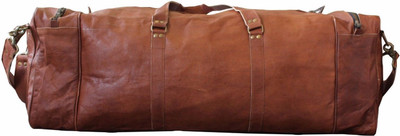 

Handcrafted exports 21 inch/53 cm Travel Duffel Bag Gym Bag(Brown)