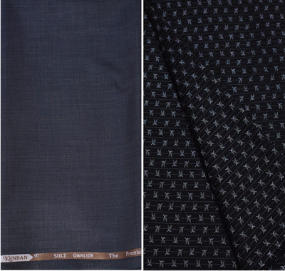KUNDAN SULZ GWALIOR Cotton Blend Graphic Print Shirt & Trouser Fabric