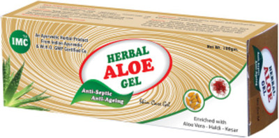 

IMC Herbal Aloe Gel Enriched with Aloevera,Haldi And Kesar Antiseptic Gel(100 g)