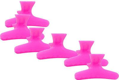 

One Personal Care Salon Hairdresser Snap Movement | Maximum Gripping | Non Slipping Barrette SQ-9987 Hair Claw(Pink)