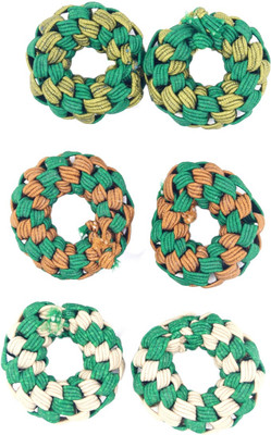 

One Personal Care Princess Colorful Designer Fabric Scrunchies Casual Wear SQ-549-04 Hair Accessory Set, Rubber Band(Orange, Green, White)