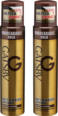 

Gatsby Set and Keep Spray Ultra Hard Pack of 2 Spray(500 ml)