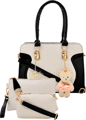 

LaFille Hand-held Bag(Black, Beige), Beige;black