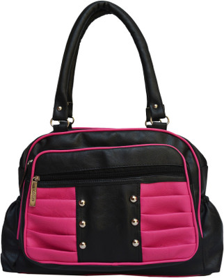 

sidhi Hand-held Bag(Pink, Black), Black;pink
