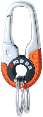 

Shubheksha Omuda 3755 Silver-Orange Metallic Locking Premium Key Chain