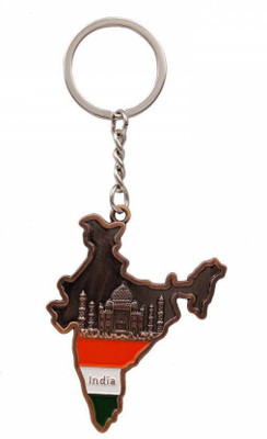 Shubheksha Double Sided India Map Taj Mahal Key Chain