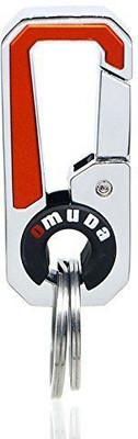 

Shubheksha Omuda 3749 Silver-Orange Metallic Locking Premium Key Chain