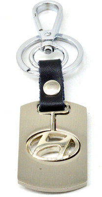 

Faynci Premium Quality Swinging Hyundai Logo Keychain with Chrome Metal Locking Key chain Key Chain