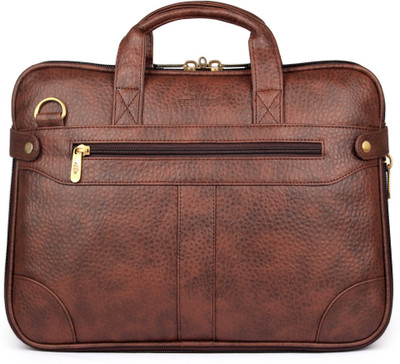 

The Clownfish 15.6 inch Expandable Laptop Messenger Bag(Brown), Caramel