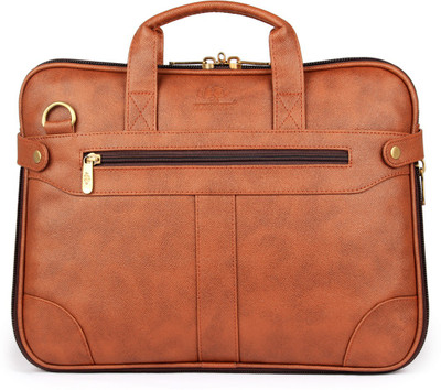

The Clownfish 15.6 inch Expandable Laptop Messenger Bag(Brown), Honey brown