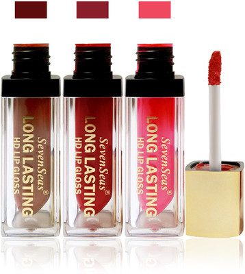 

seven Seas Cosmetics Makeup Hd Long Lasting Lady Liquid Matte Lip Gloss Lipstick Fashion Color Brown Marron pink Combo Set 3(brown,maroon,pink, 24 g)