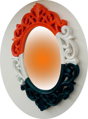 

all crafts art 24hnn Decorative Mirror(Oval Finish : glossy)