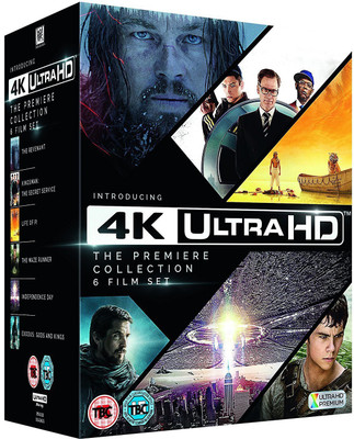 

The Premiere 4K UHD 6 Movies Collection: The Revenant + Kingsman: The Secret Service + Life of Pi + The Maze Runner + Independence Day + Exodus: Gods and Kings (12-Disc Box Set)(4K(UHD) Blu-ray English)