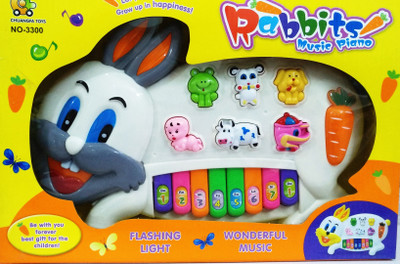 

A2Z Musical Rabbit Piano with Animal Sounds(Multicolor)