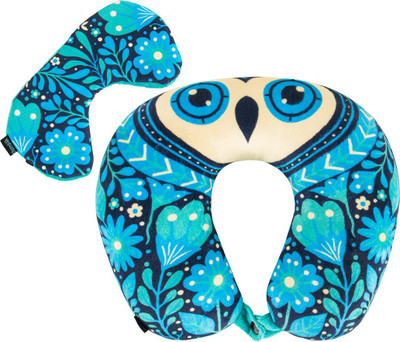 

Chumbak Jungle Owl TP01 Neck Pillow & Eye Shade(Blue)