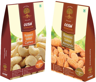 

Oosh Roasted Salted Almonds 250g & Roasted Salted Cashews 250g Almonds, Cashews(500 g, Box)