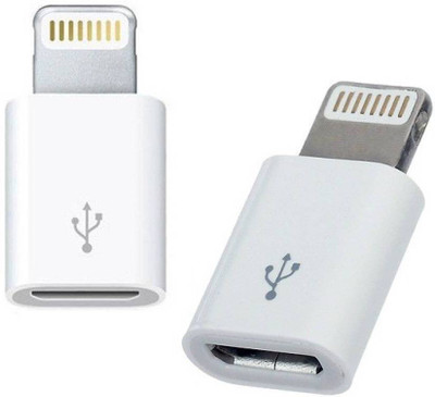 

OK White Pack of 2 phone 8 Pin Lightning to Micro USB Connector for iPads Adapter Phone Converter Worldwide Adaptor(White)
